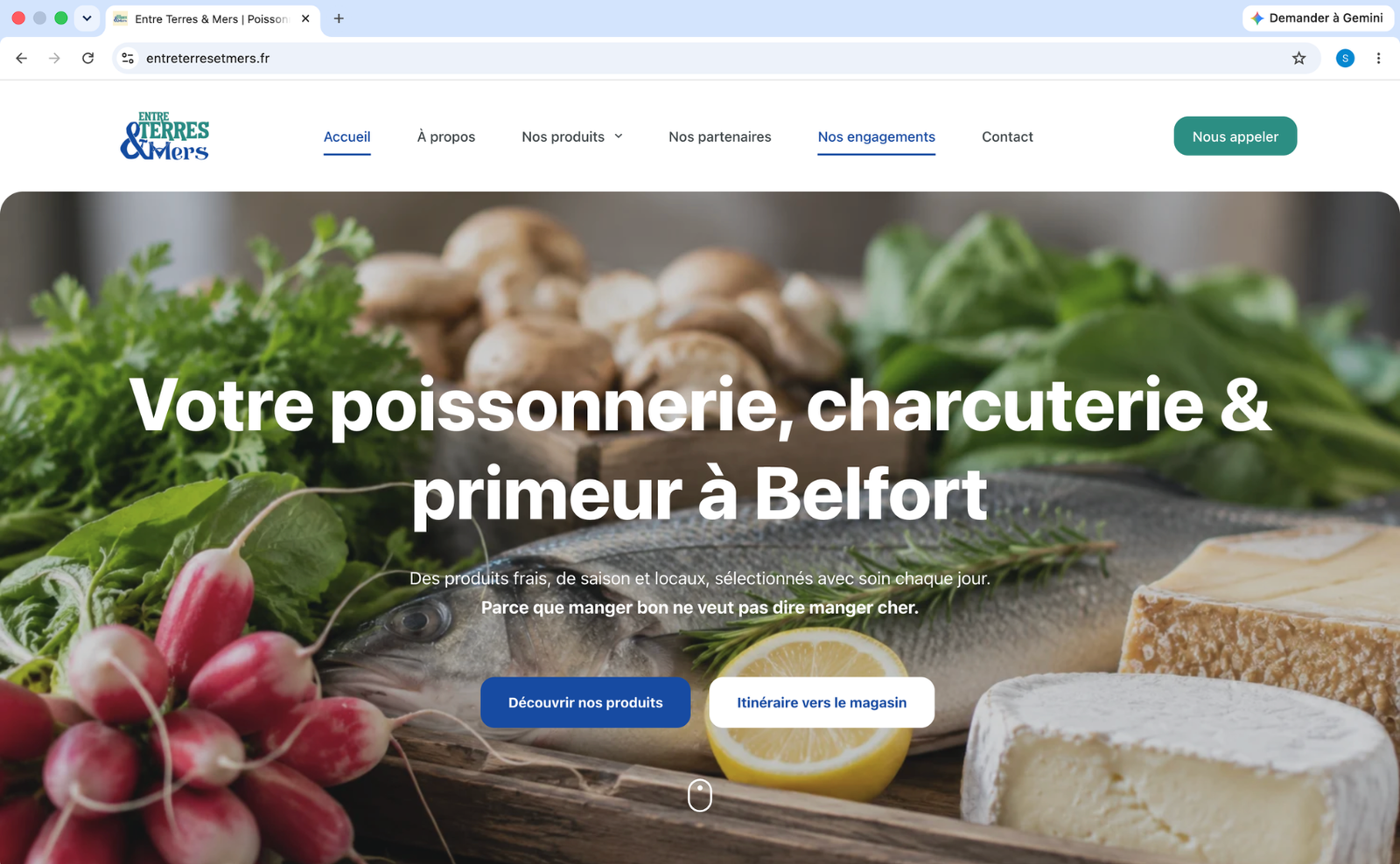 realisation sarah leval agence sl digital studio creation refonte de site internet entre terres et mers 01
