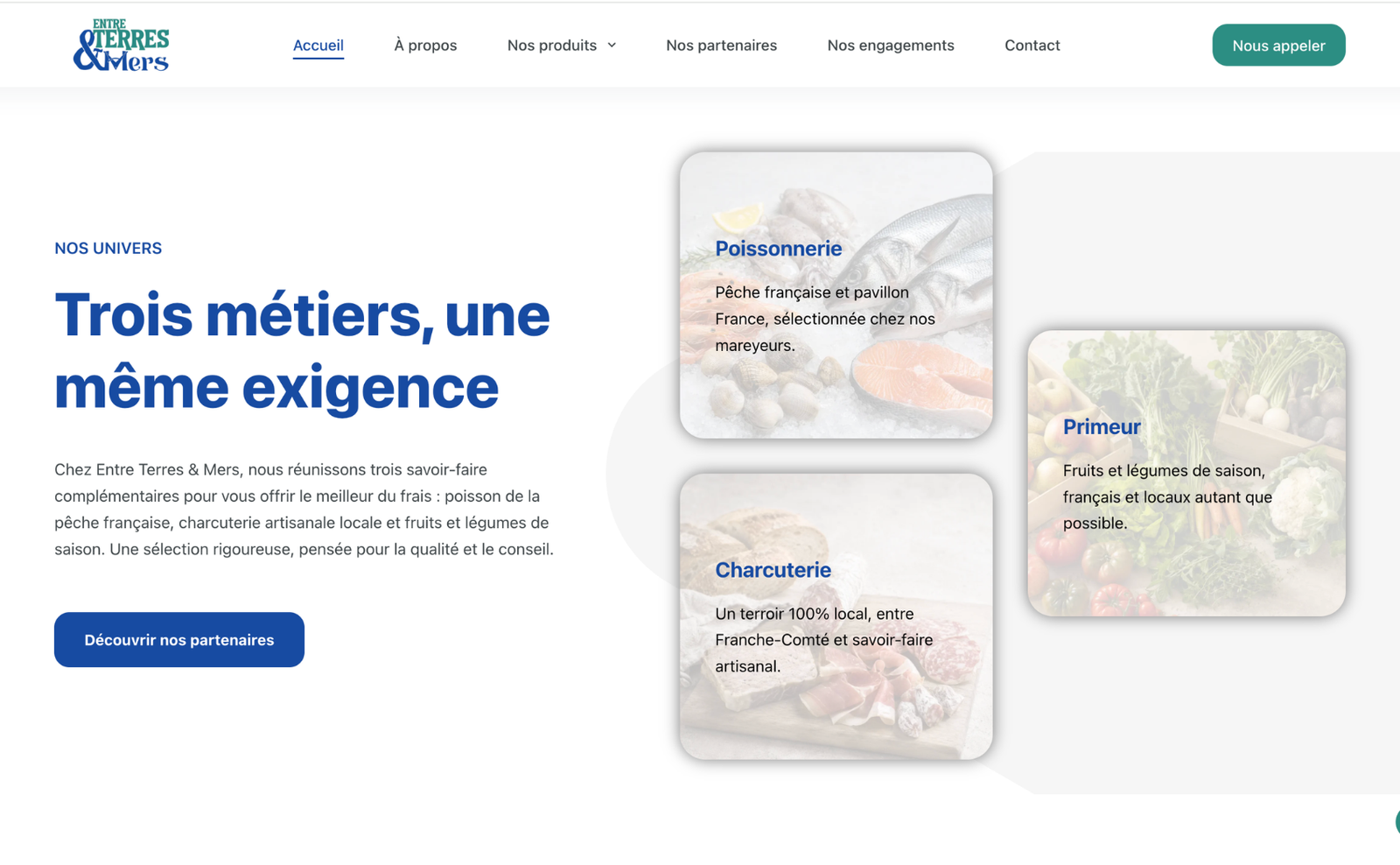 realisation sarah leval agence sl digital studio creation refonte de site internet entre terres et mers 02