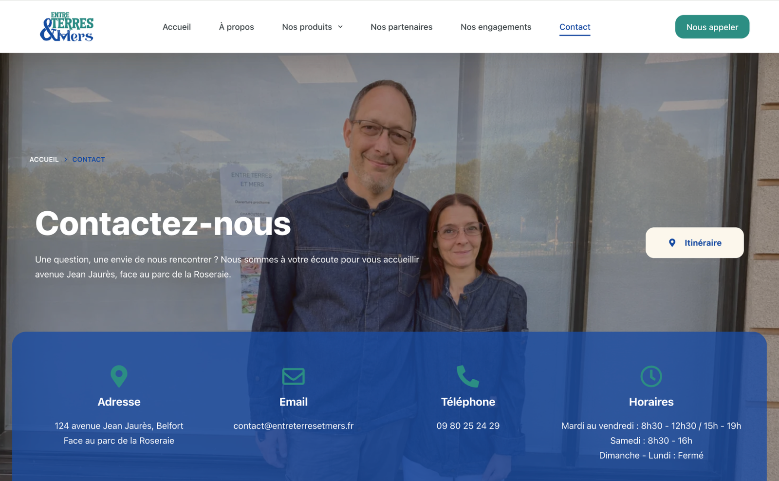realisation sarah leval agence sl digital studio creation refonte de site internet entre terres et mers 06